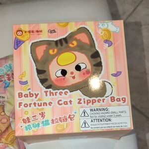 Fortune Cat Zipper Bag - Little White Cat - CONFIRMED